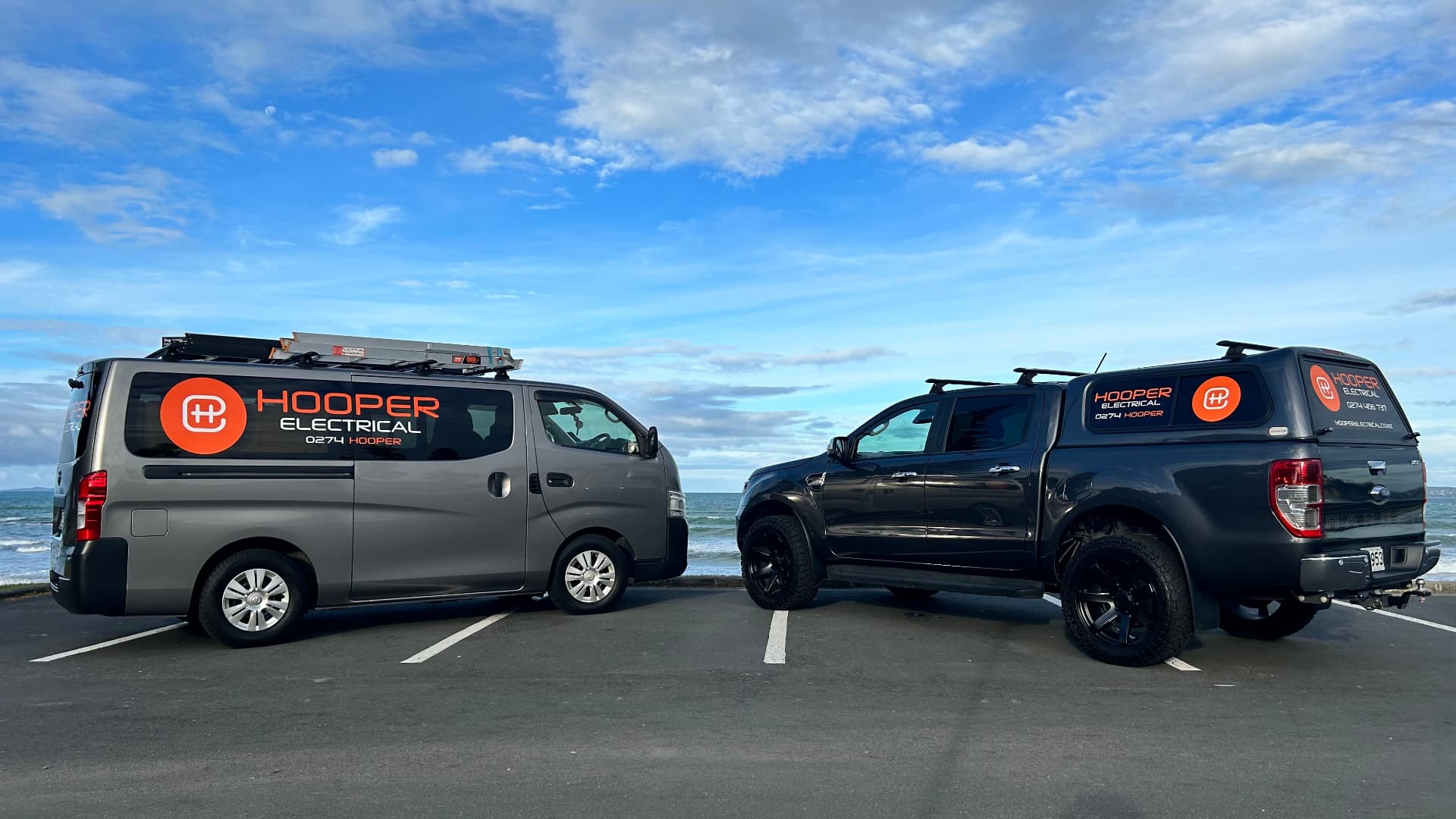 Hooper Electrical work vehicles on the Hibiscus Coast